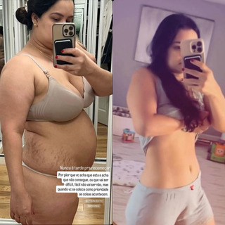 Aluna antes e depois: perda de peso e definição